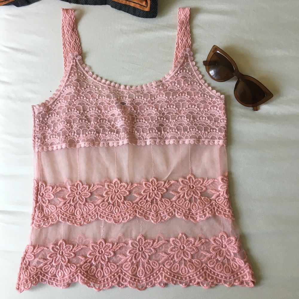 Pink Embroidered Top